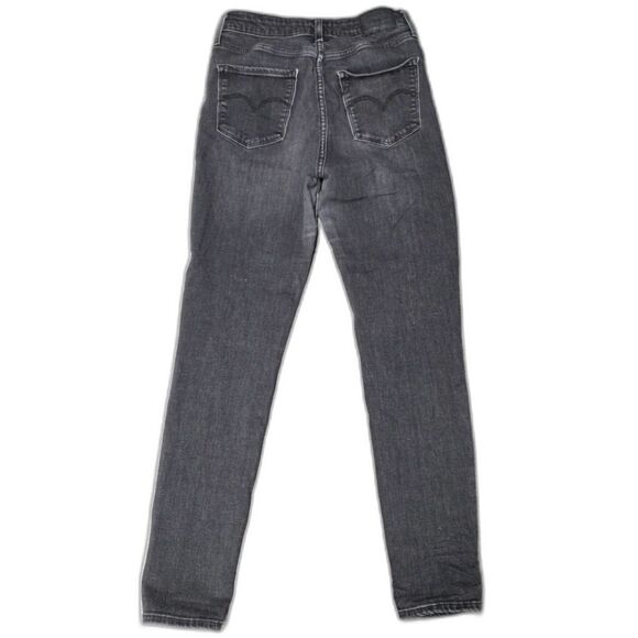 Levi's 721 High Rise Skinny Vintage Wash Black Jeans Size 28 - Picture 8 of 10